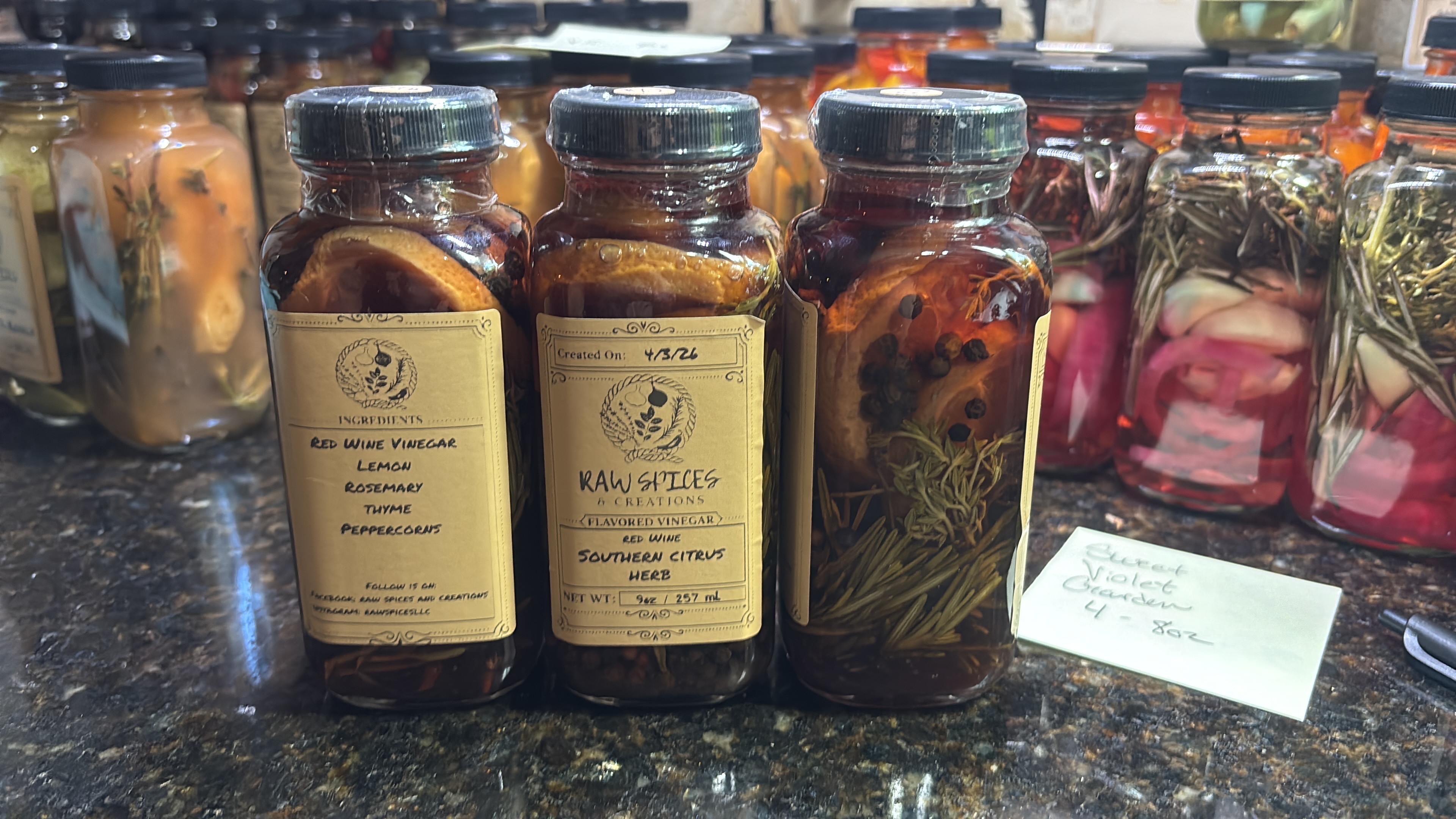 Red Wine Southern Citrus Herb Vinegar
